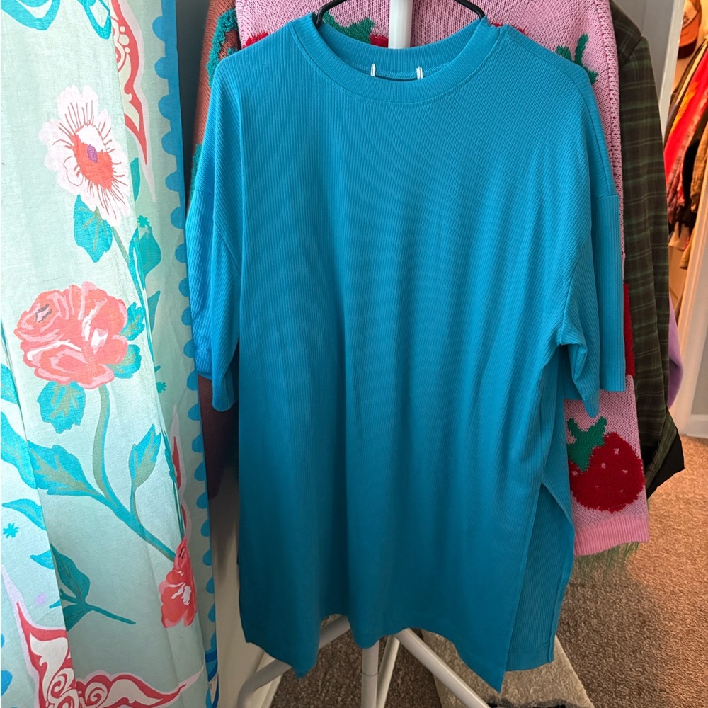 Blue dressed in lala playsuit sample